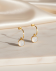 The White Moonstone Earrings