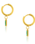 Emerald Tube Hoops