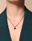 Golden Greenstone Pendant