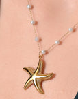 Classy Starfish Pearl Necklace