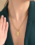 Radiant Square Pendant Necklace