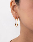 Golden Whisper Hoop Earrings