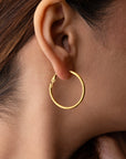 Golden Whisper Hoop Earrings