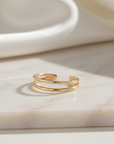 Slender Double Band Ring