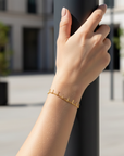 Sleek Charm Gold Bracelet