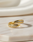 Pave Spiral Ring