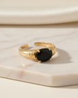 The Athena Onyx Band Ring