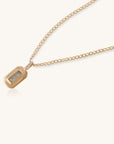 Oblong Stone Necklace, Gemstone Necklace, Statement Necklace, Boho Necklace.