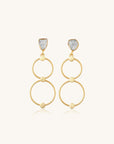 Joint Hoop Earring, Geometric Earring, Minimalist Earring, Statement Earring.