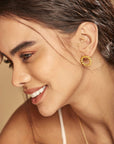 Twisted Circles, Earring, Jewelry, Fashion, Accessories, Geometric, Statement.