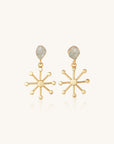 Jade Star Earring, Boho Earring, Celestial Earring, Nature-inspired Earring.