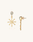 Jade Star Earring, Boho Earring, Celestial Earring, Nature-inspired Earring.