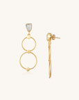 Joint Hoop Earring, Geometric Earring, Minimalist Earring, Statement Earring.