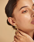 Joint Hoop Earring, Geometric Earring, Minimalist Earring, Statement Earring.