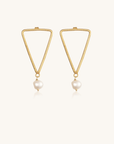 pearl, trigon, earring, jewelry, fashion, style, elegance
