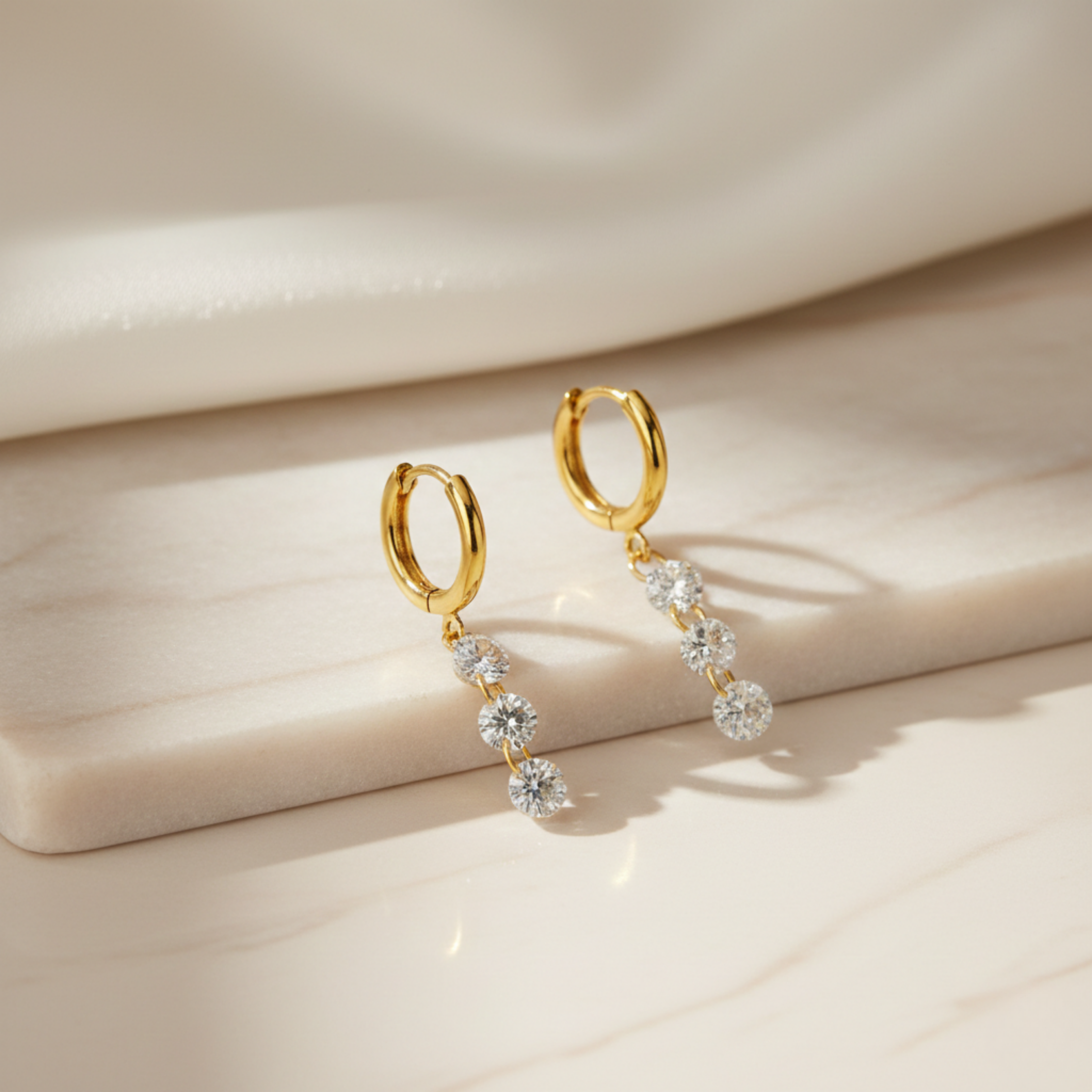 Radiant Crystal Hoop Earrings