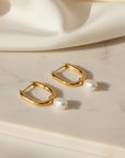 Pearl Elegance Hoops Earrings