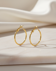 Golden Whisper Hoop Earrings
