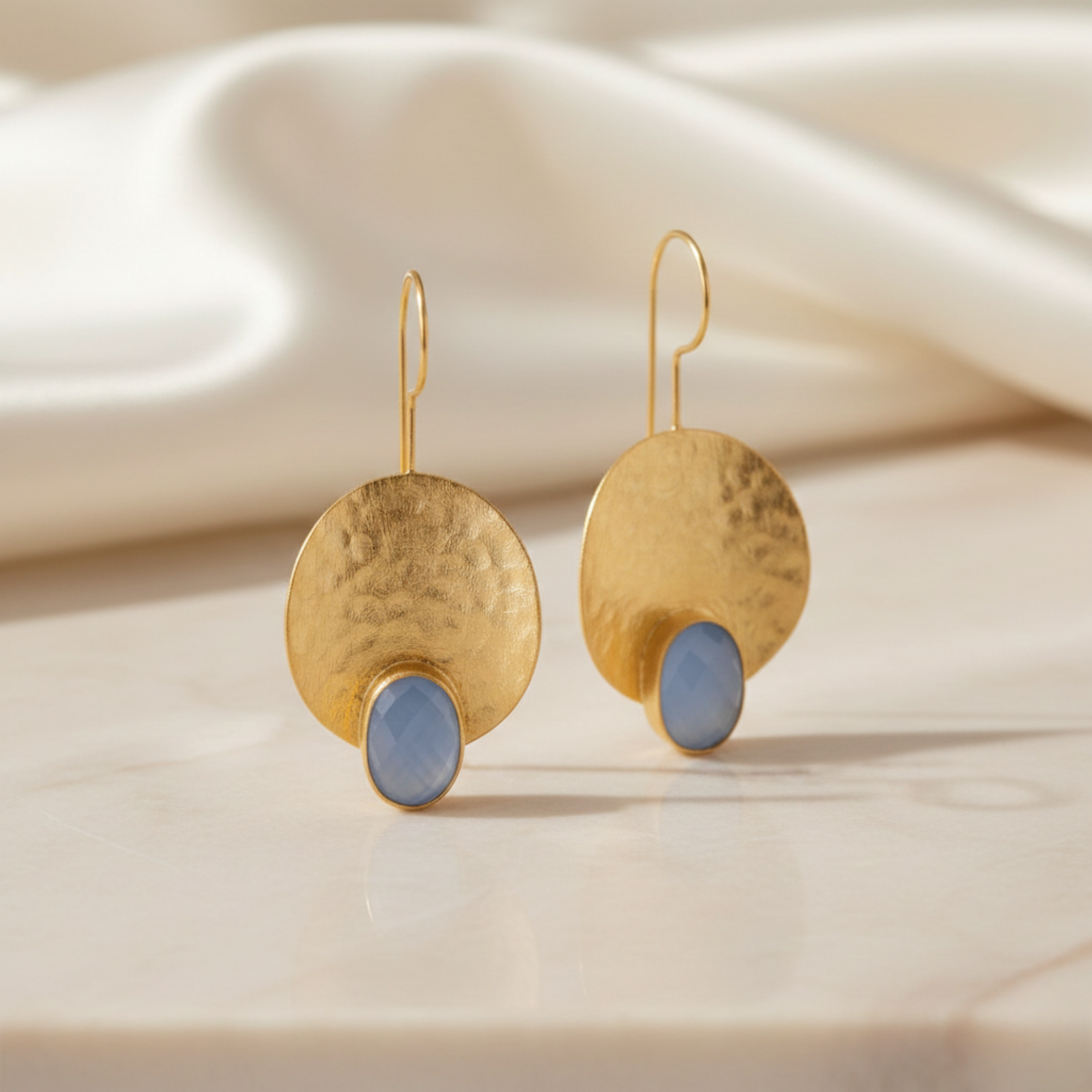 Blue Ellipse Earring