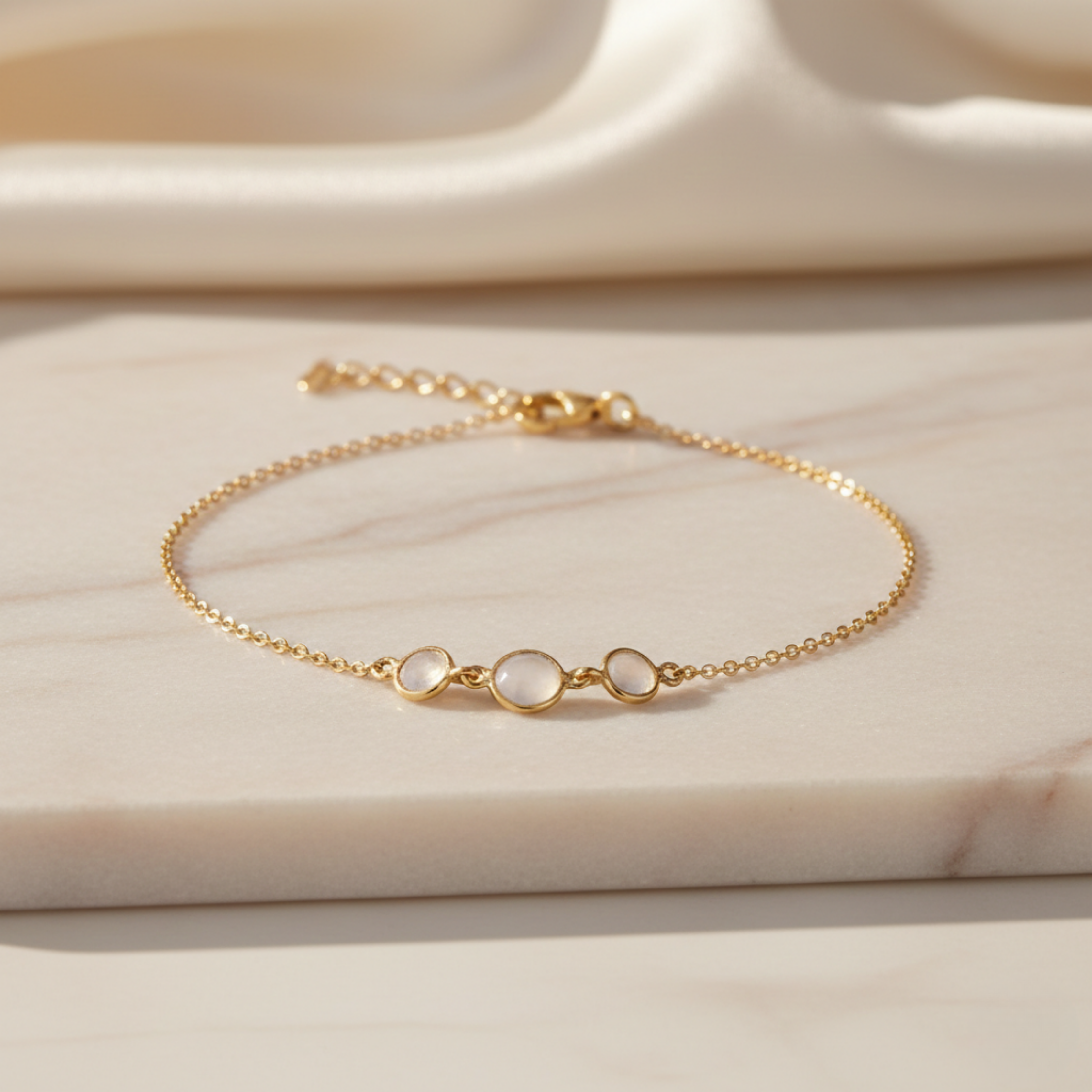 Rainbow Moon Stone Bracelet