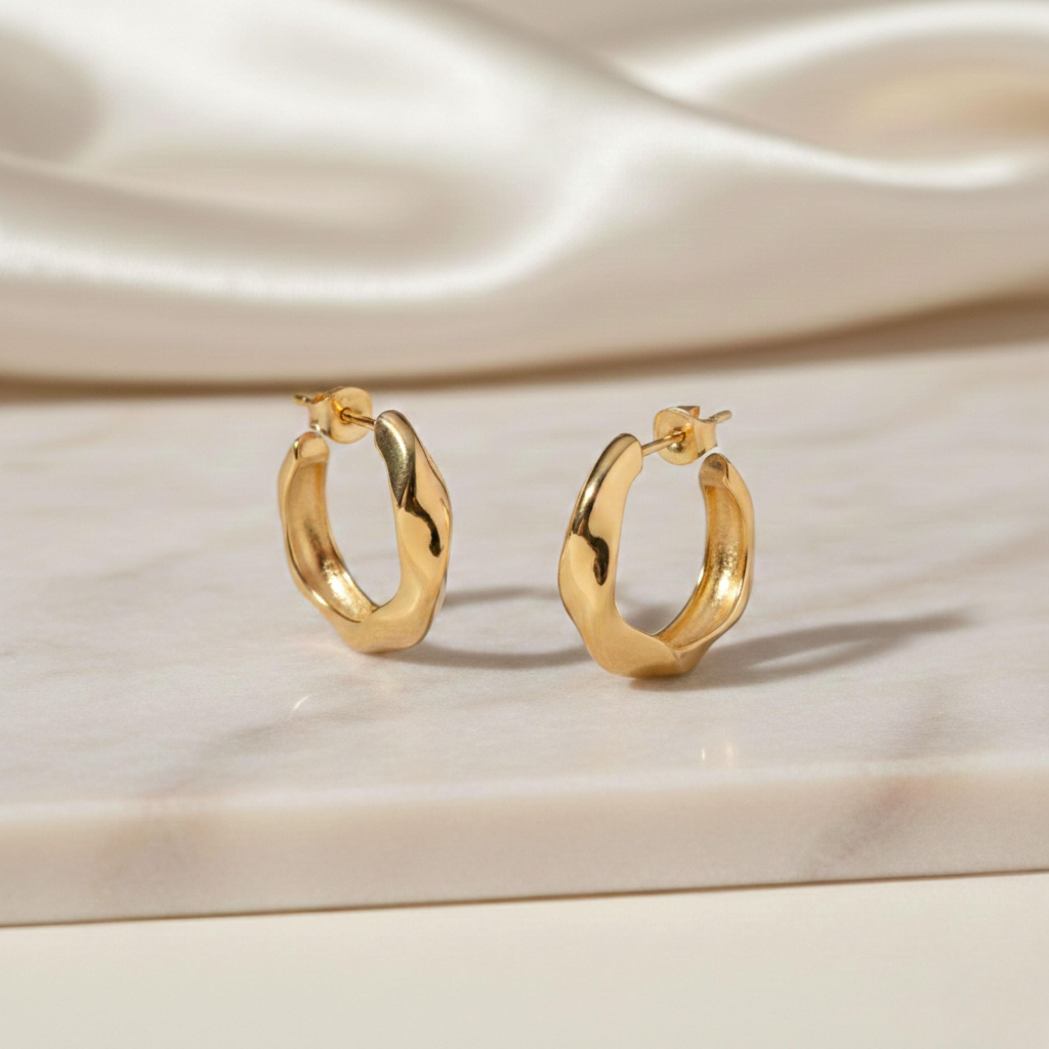 The Athena Gilded Hoop Earrings