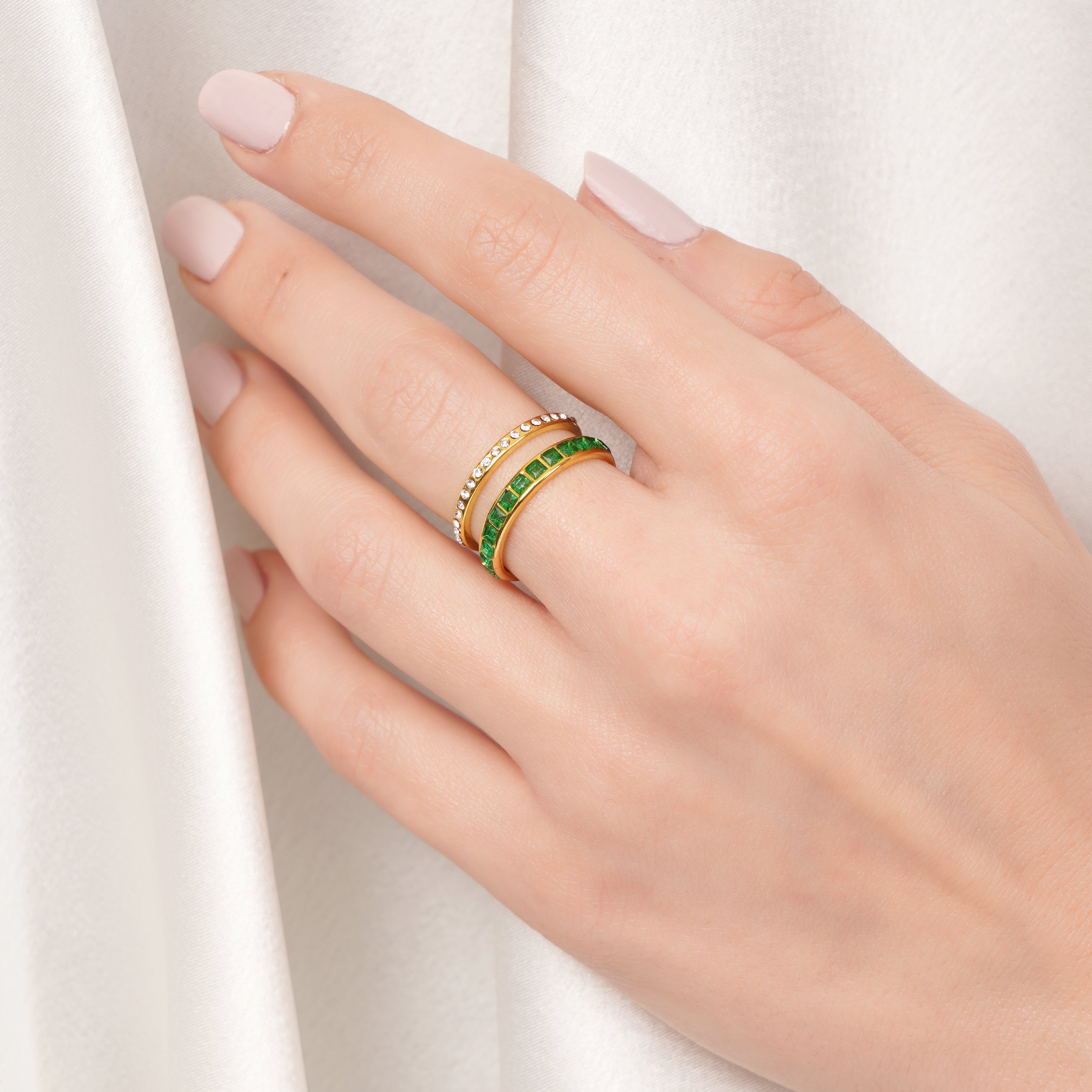 Two-Tone Stone Ring