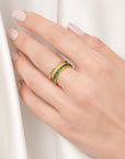 Two-Tone Stone Ring