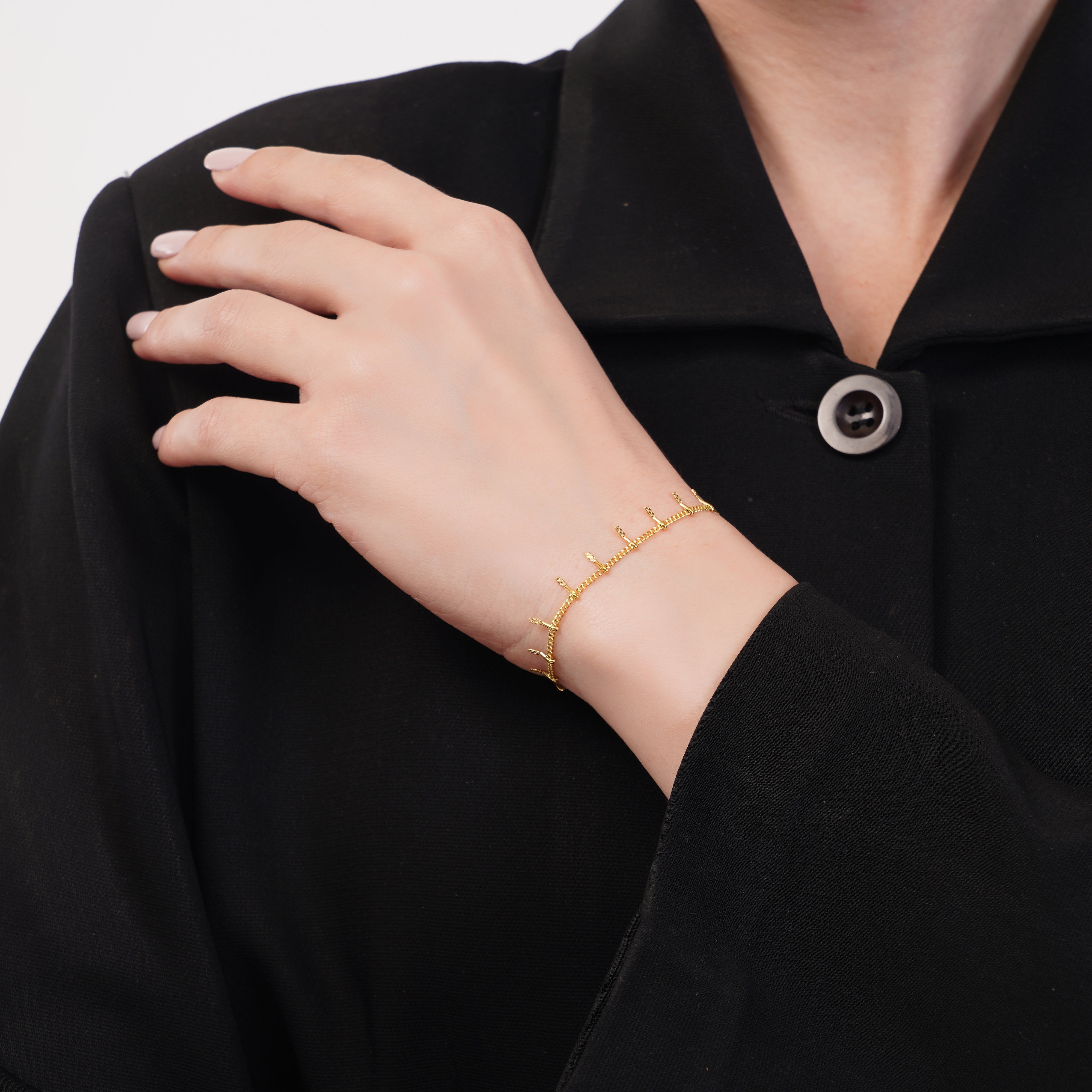 Sleek Charm Gold Bracelet