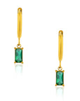 Emerald Tube Hoops