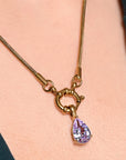 Lavender Teardrop Pendant Necklace
