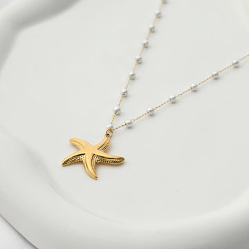 Classy Starfish Pearl Necklace