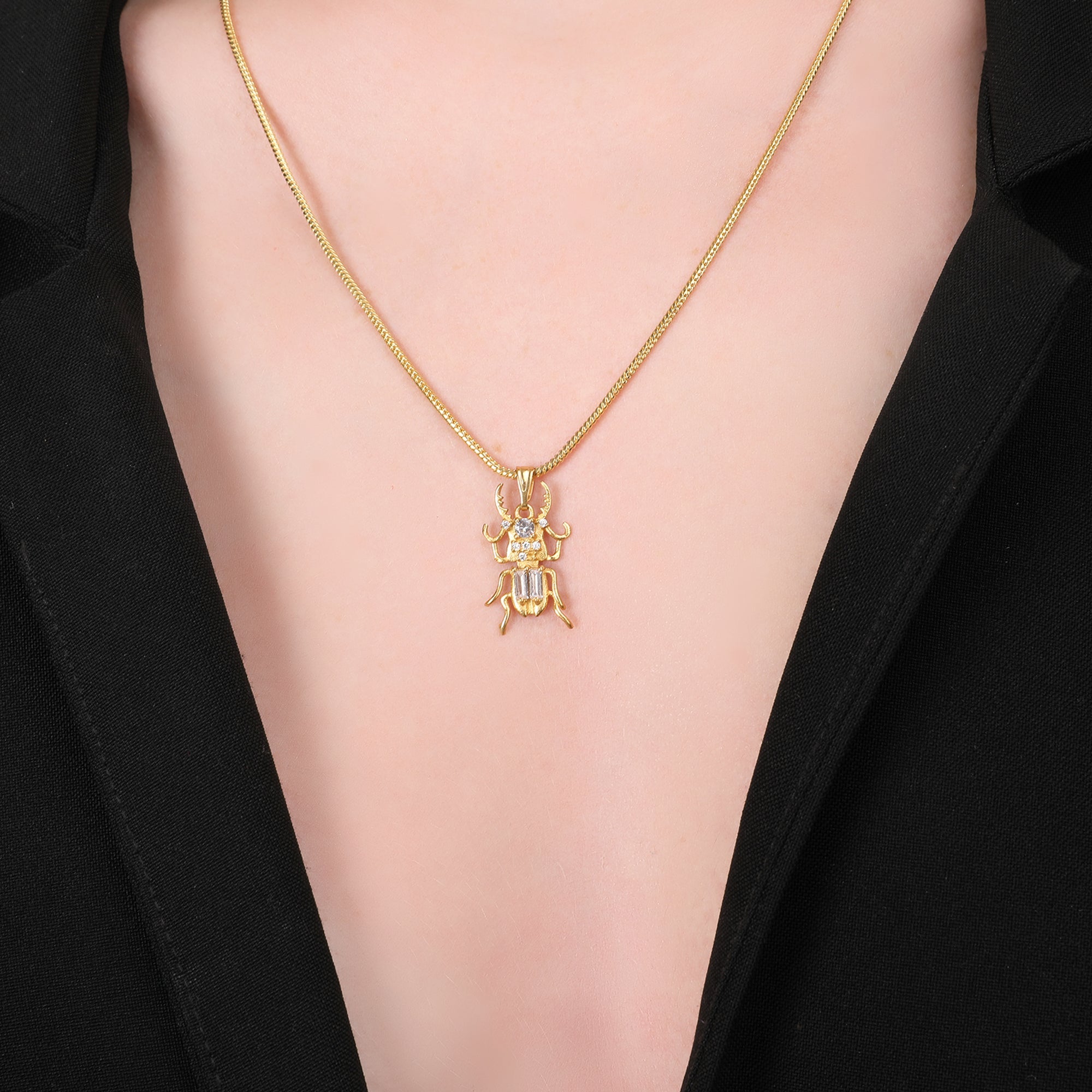 The Beetle Pendant Necklace