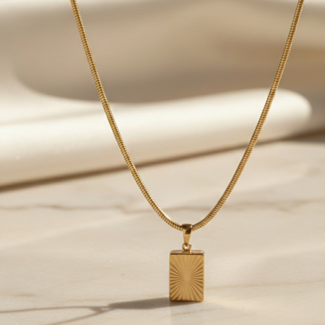 The Demeter Golden Grain Pendant Necklace