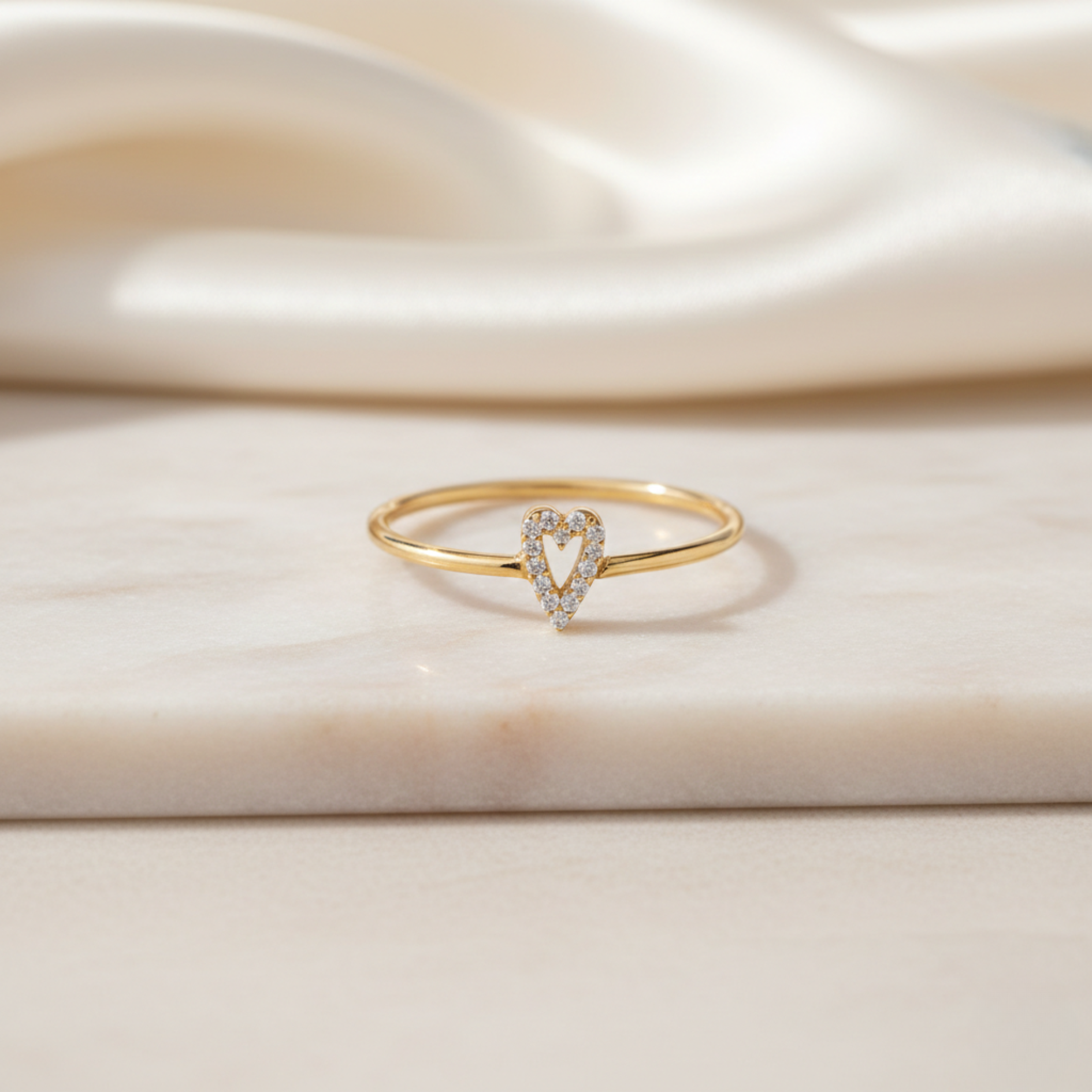 Pave Heart Ring