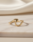 Gold Wave Ring