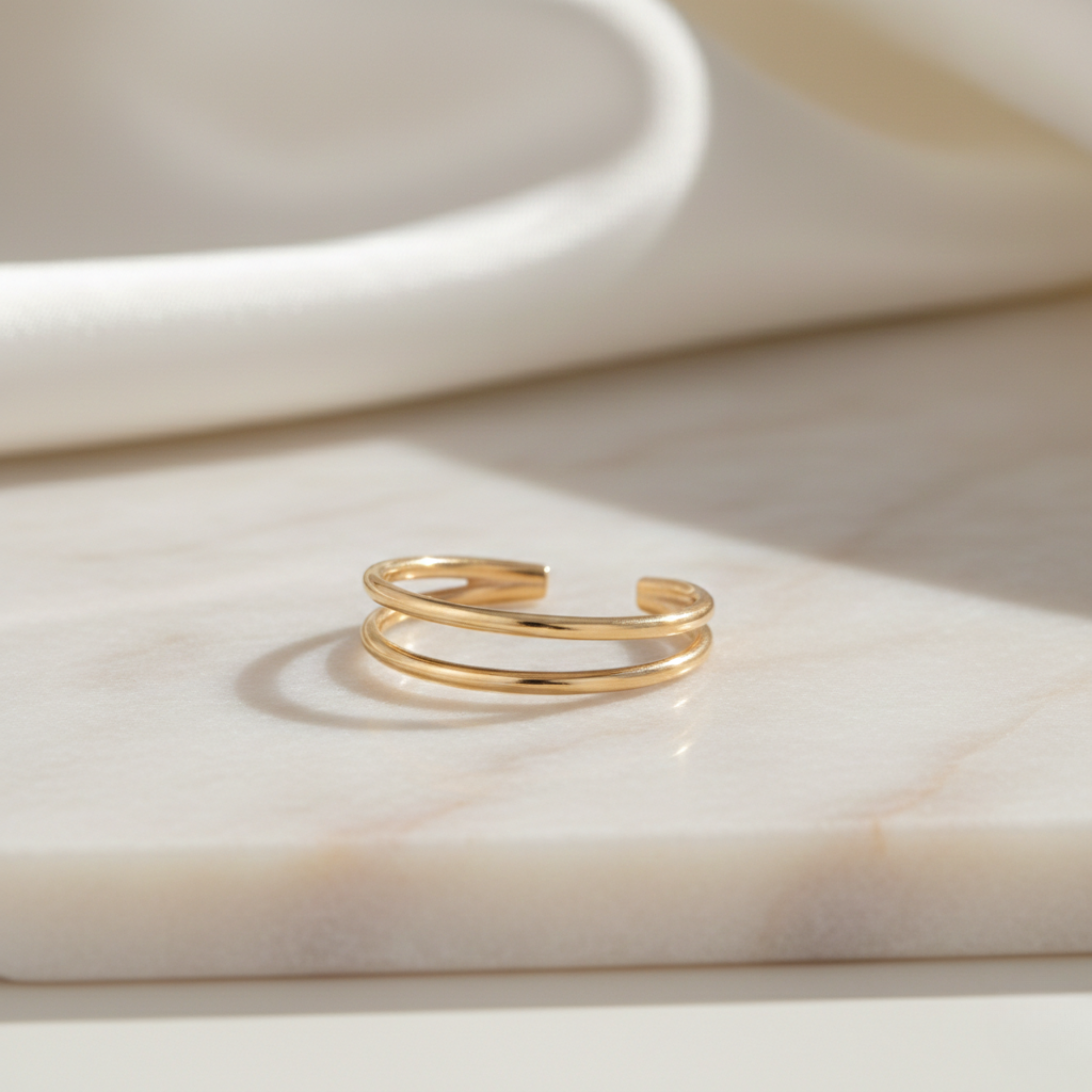 Slender Double Band Ring