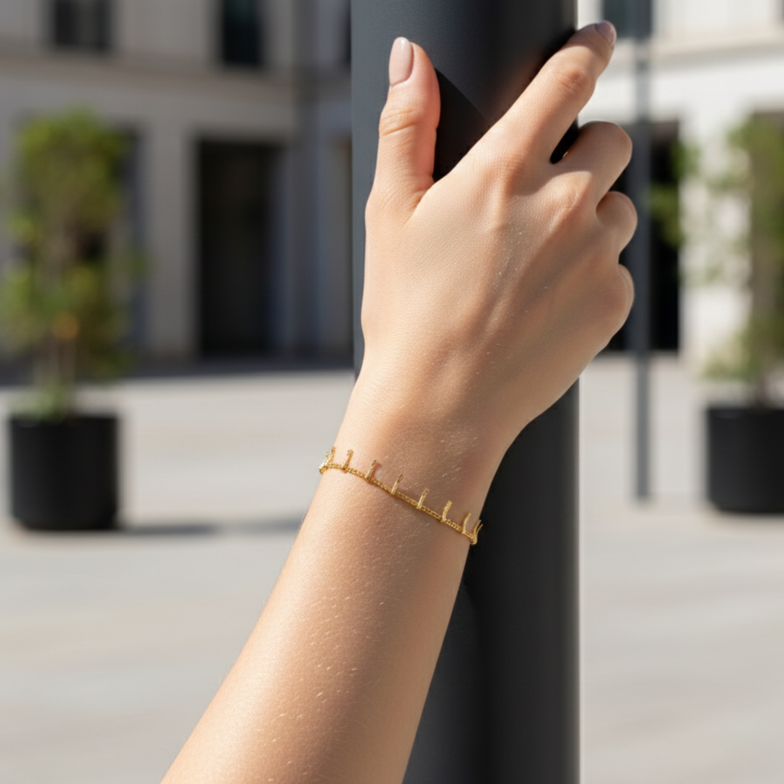 Sleek Charm Gold Bracelet