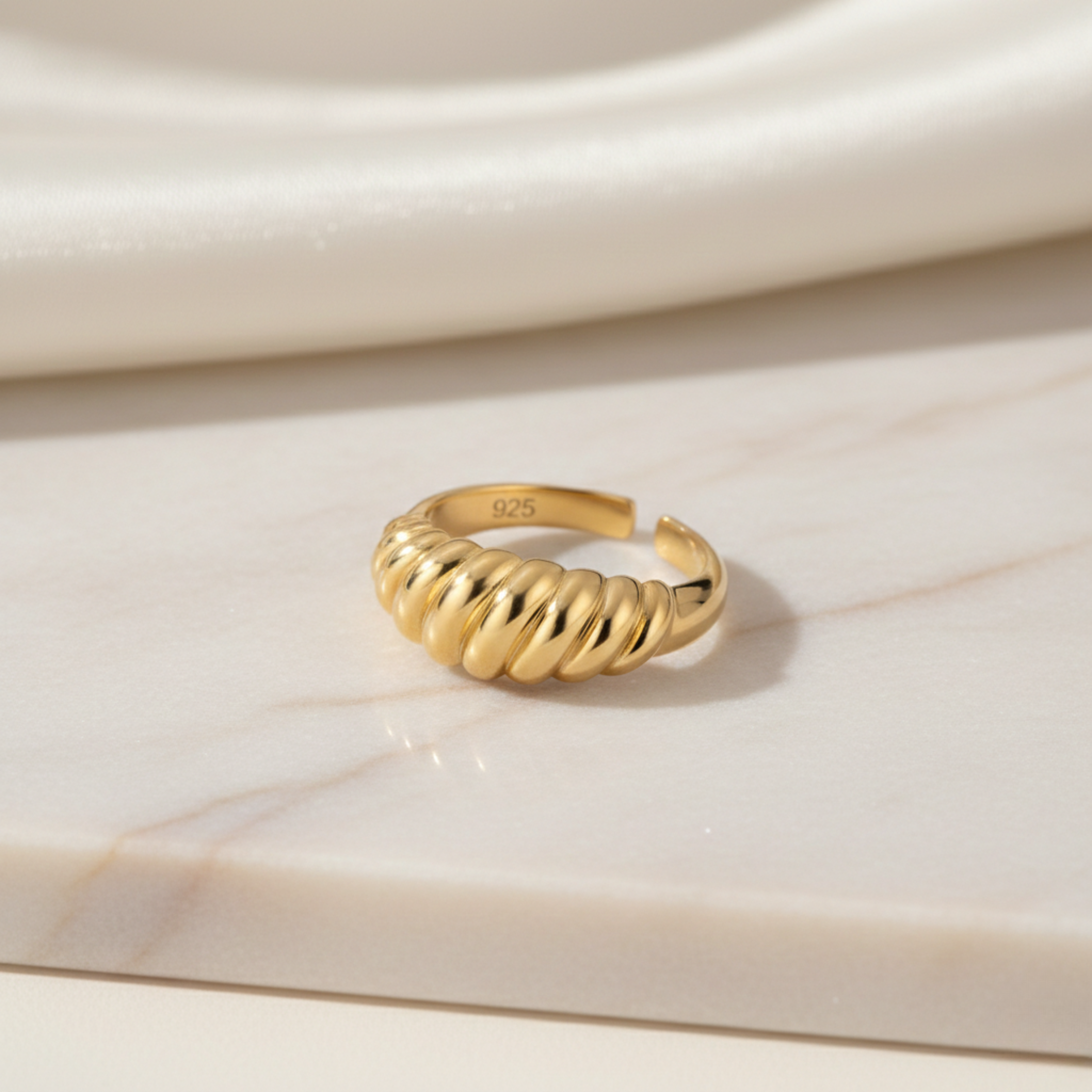 The Athena Crowned Crescent Ring