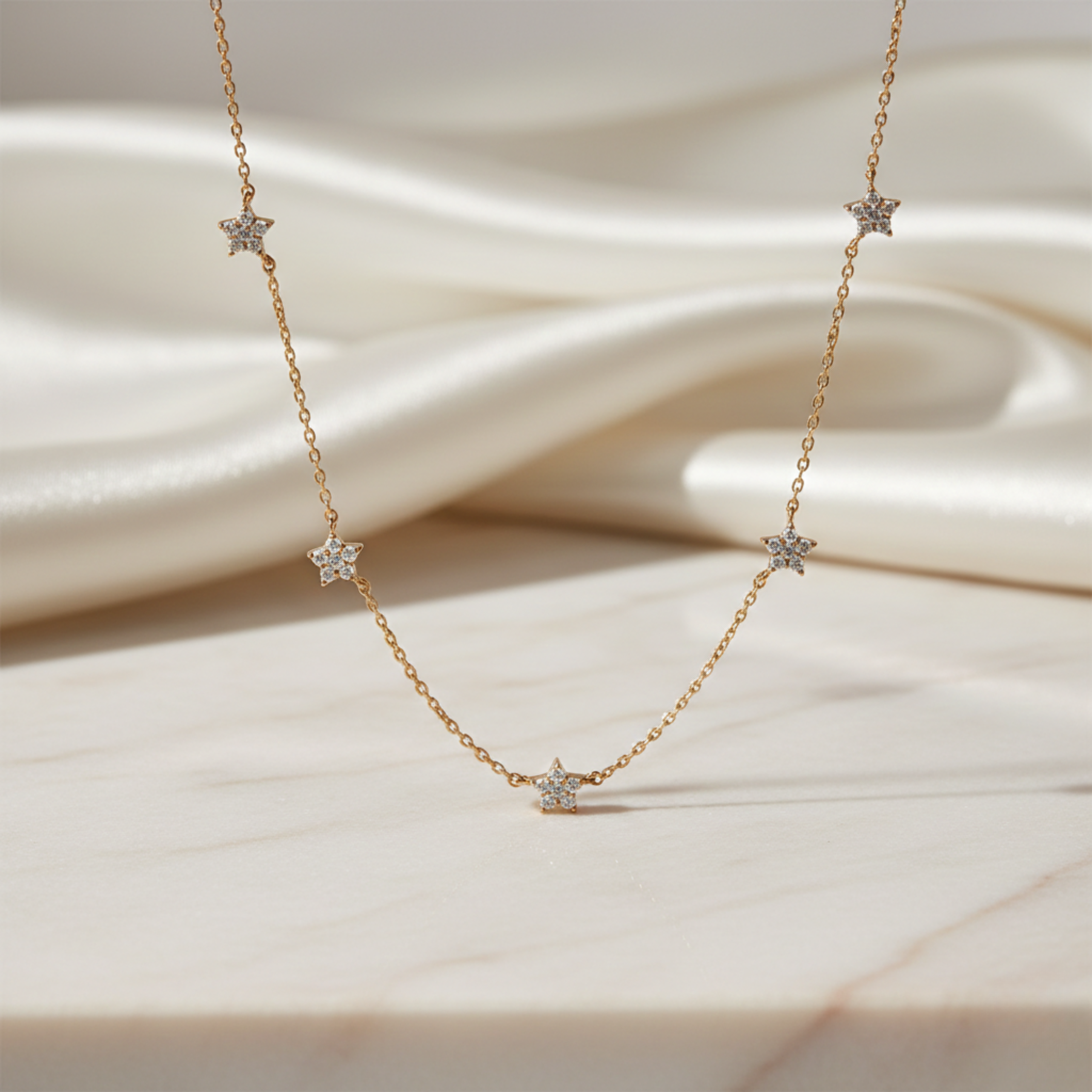 pave star necklace
