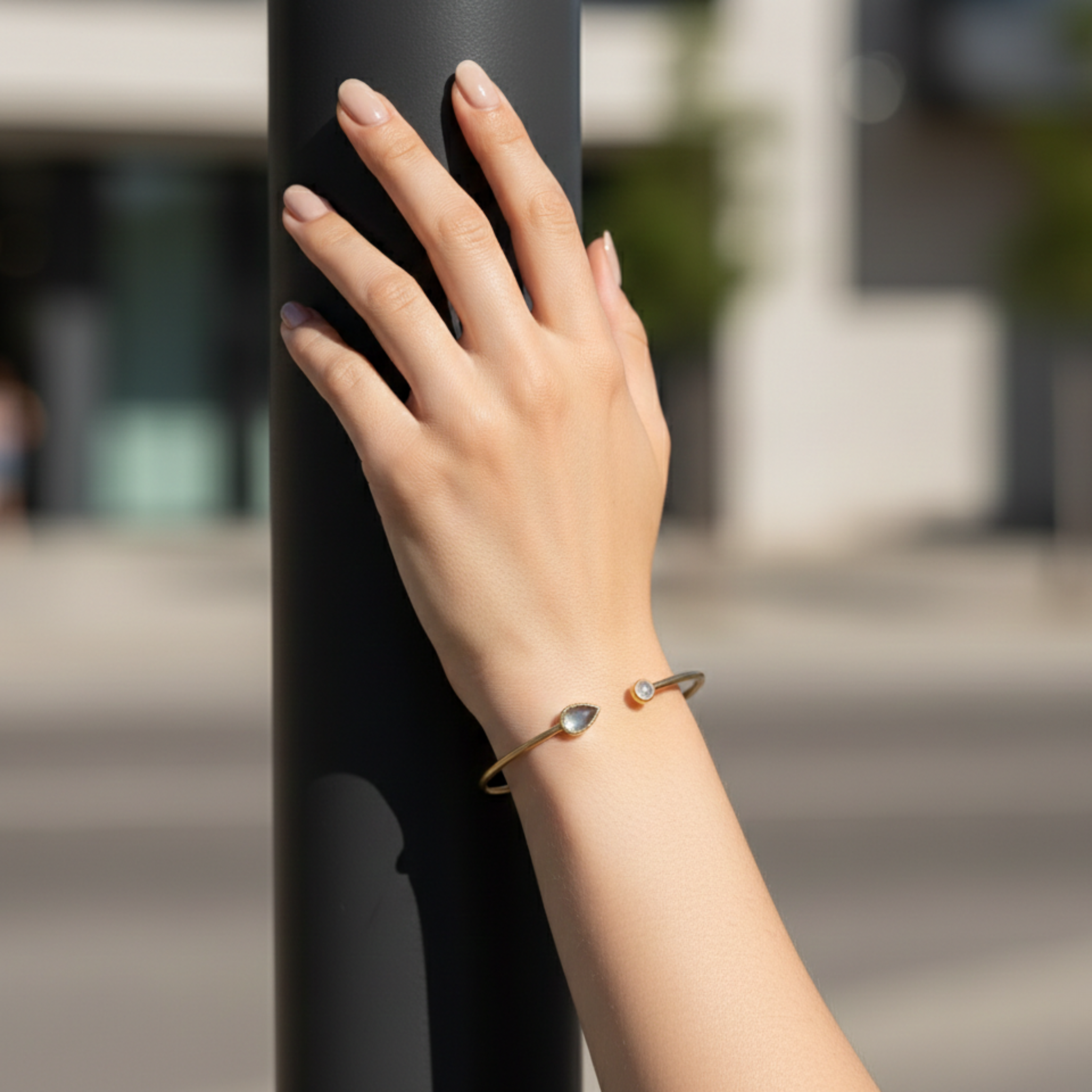 Pave Drop Stone Cuff