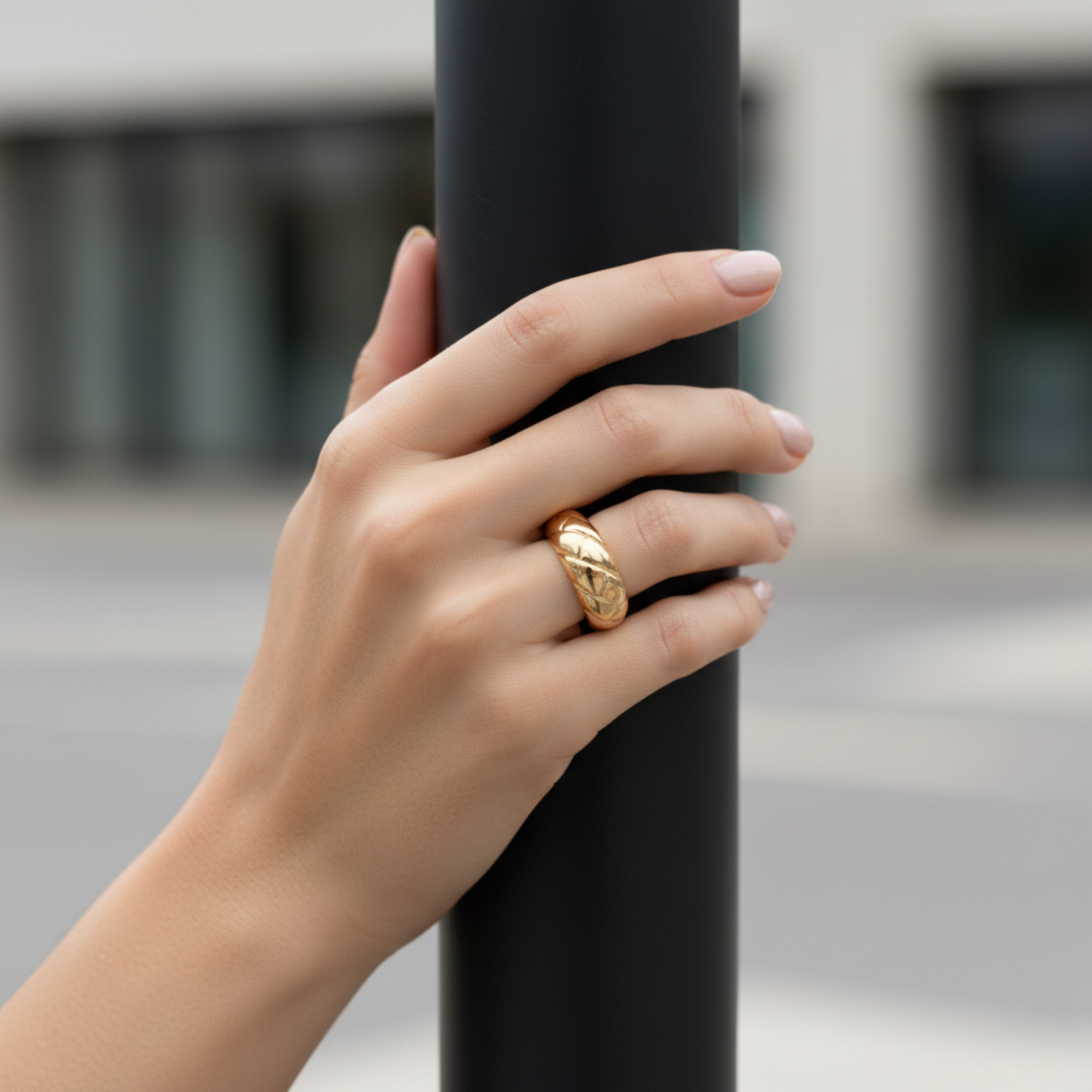 The Athena Wisdom Crescent Ring