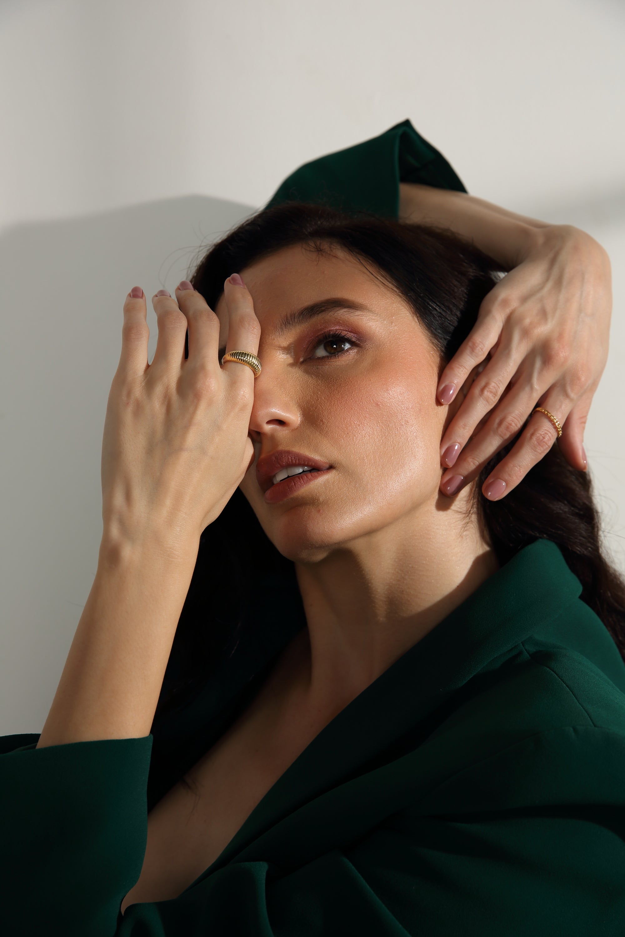 The Athena Crowned Crescent Ring