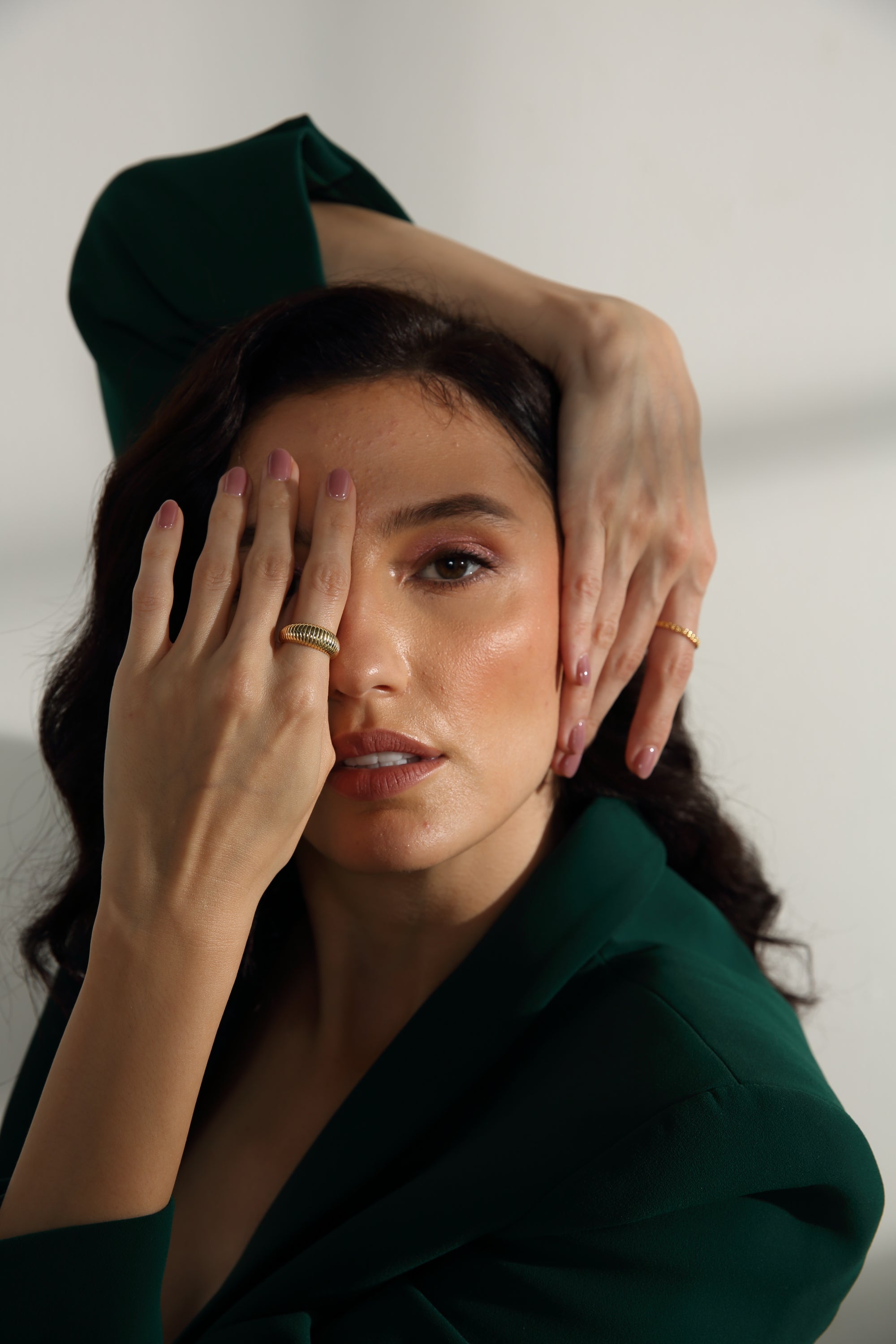 The Athena Crowned Crescent Ring