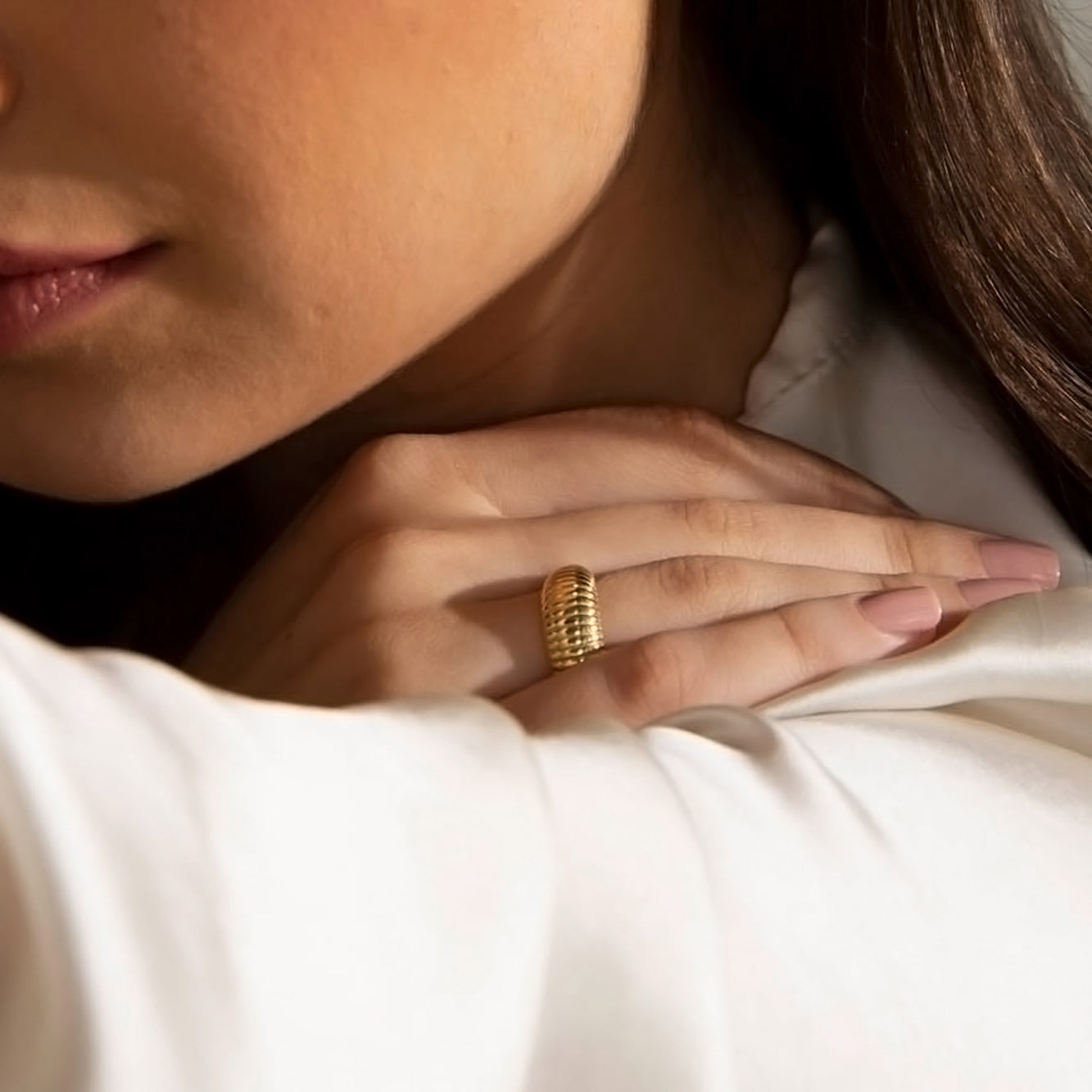 The Athena Wisdom Crescent Ring