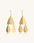 Gold Leaf Earring, Leaf-shaped Earring, Dangle Earring, Minimalist Earring