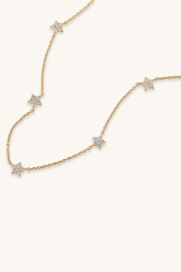 pave, star necklace, jewelry, fashion, style, accessories, glamour