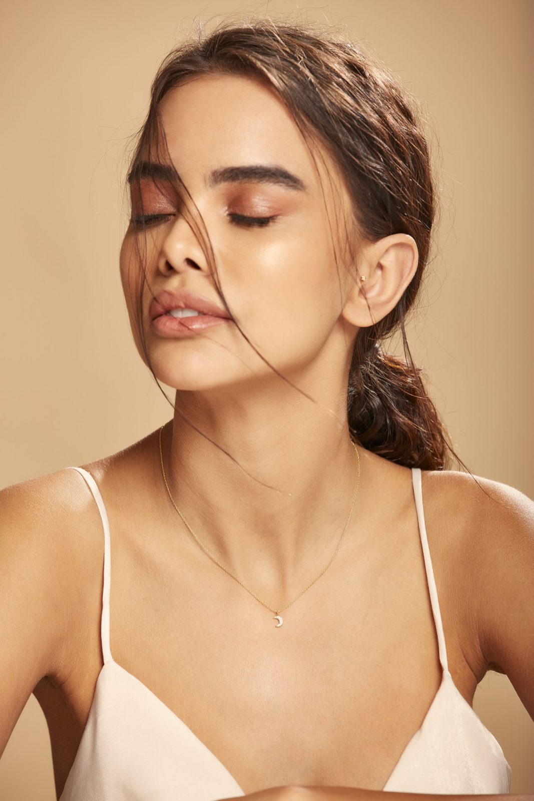 Gold, Crescent, Necklace, Jewelry, Fashion, Style, Accessories.