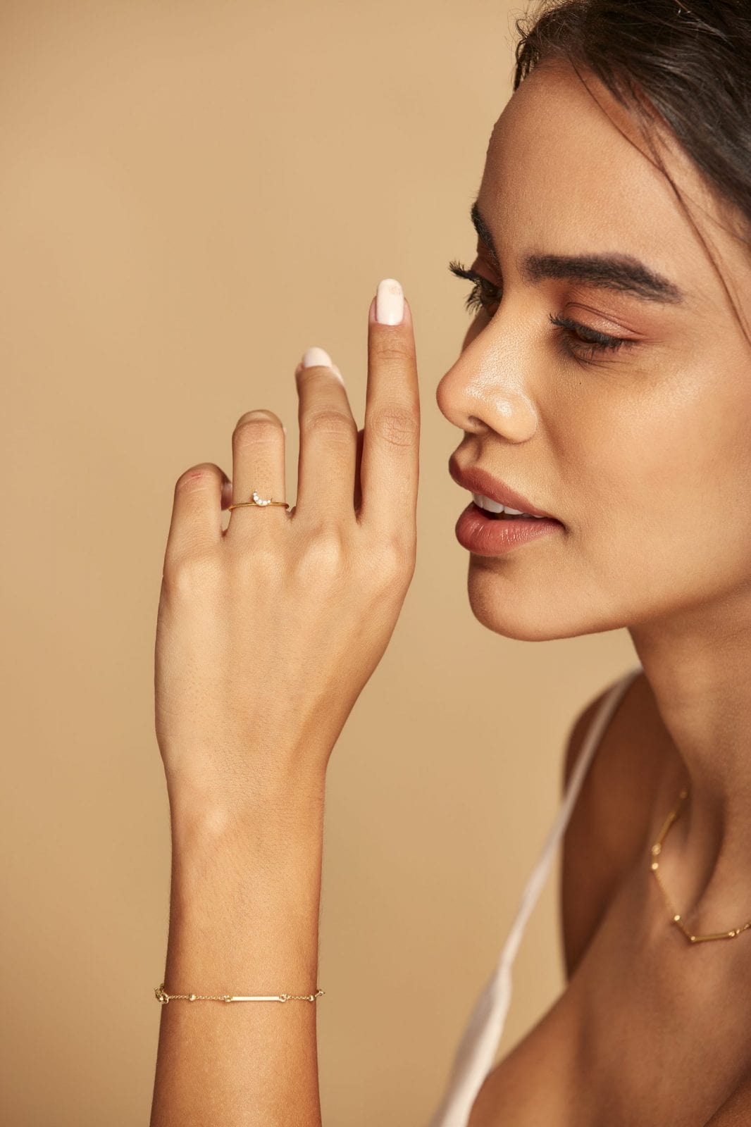 Half Moon Ring,Crescent Moon Ring, Boho Ring, Minimalist Ring.