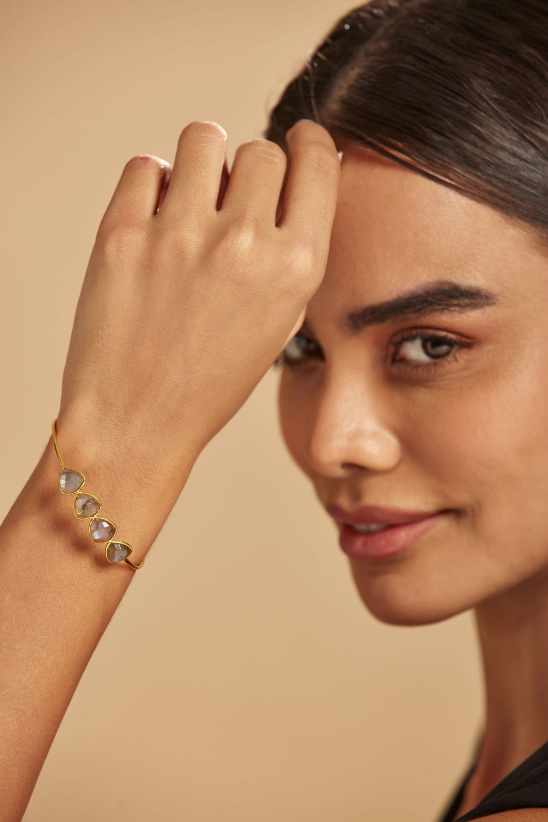 Smoke Stone Cuff, jewelry, fashion, accessories, statement piece, unique design, handcrafted