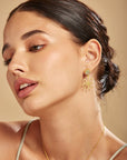 Jade Star Earring, Boho Earring, Celestial Earring, Nature-inspired Earring.